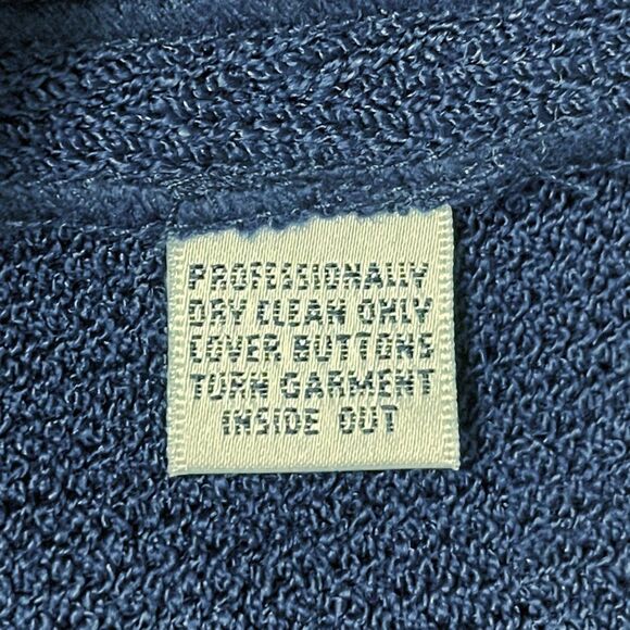 St. John Collection Santana Knit Longline Jacket Blazer Navy Gold Buttons Size 2 - Picture 10 of 12